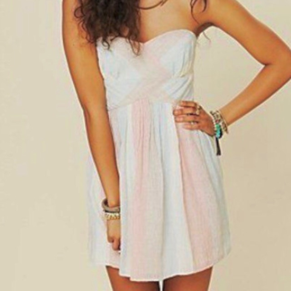 Free People NWOT Gauzy Pastel Minidress